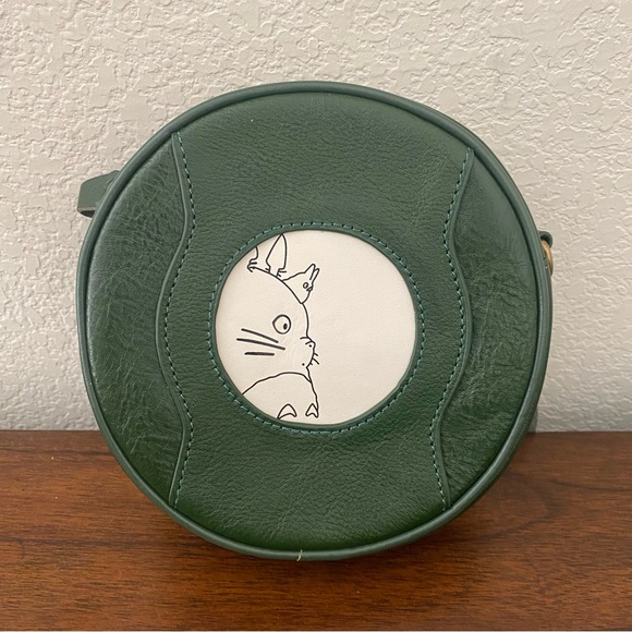Cute Anime Round Circle My Neighbor Totoro Leather Crossbody Bag T6 - Picture 5 of 16